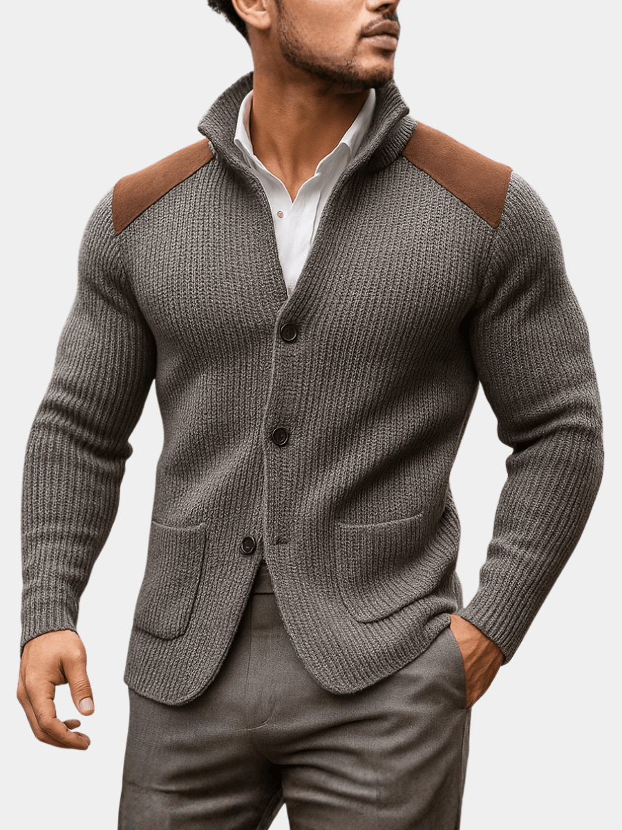 DIETER | Knit blazer with suede trim - Liora Melbourne