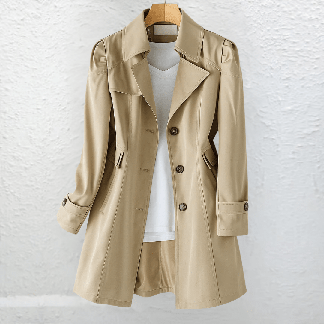 KATHERINE | Trench coat with tie belt - Liora Melbourne