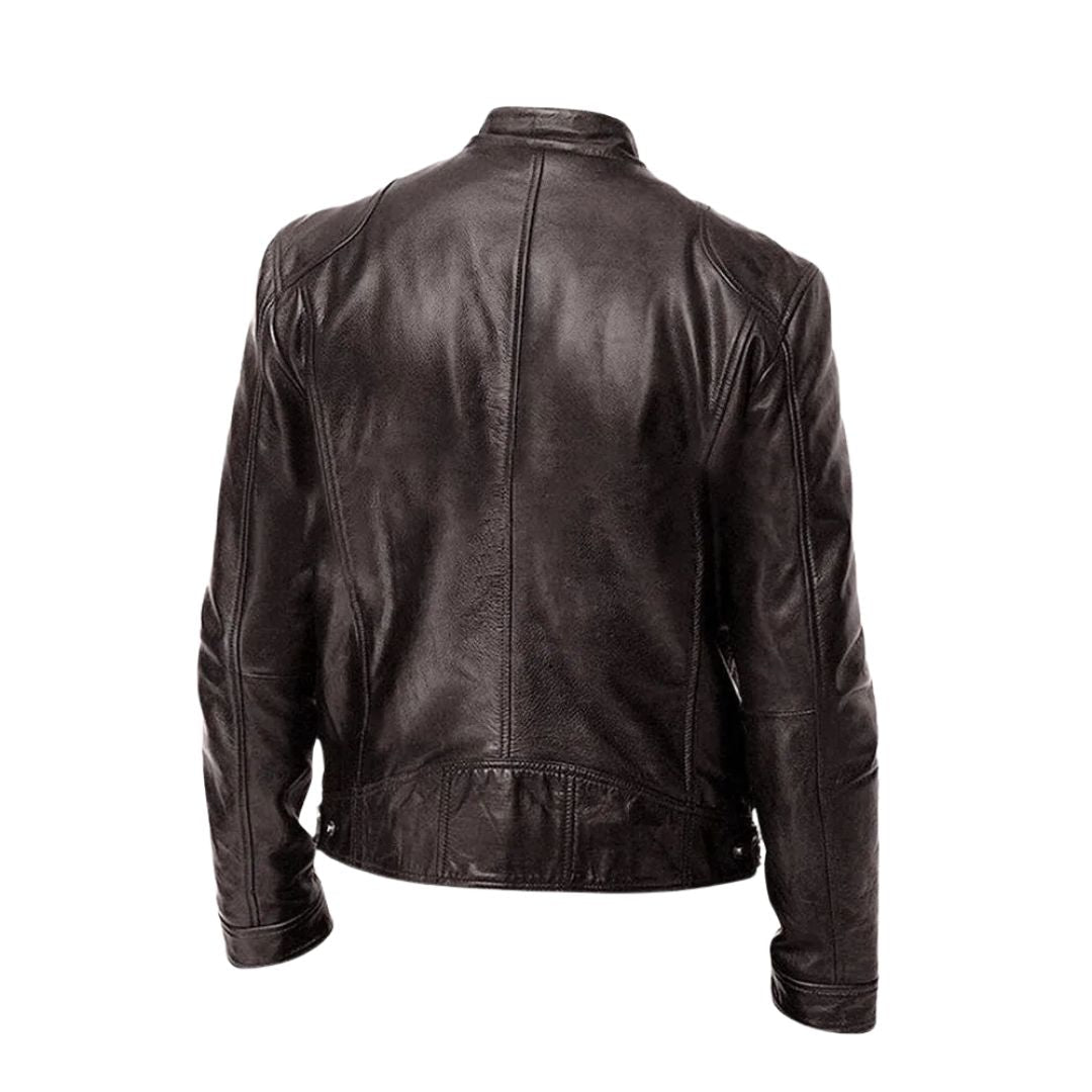 KYLE | Leather jacket with casual fit - Liora Melbourne