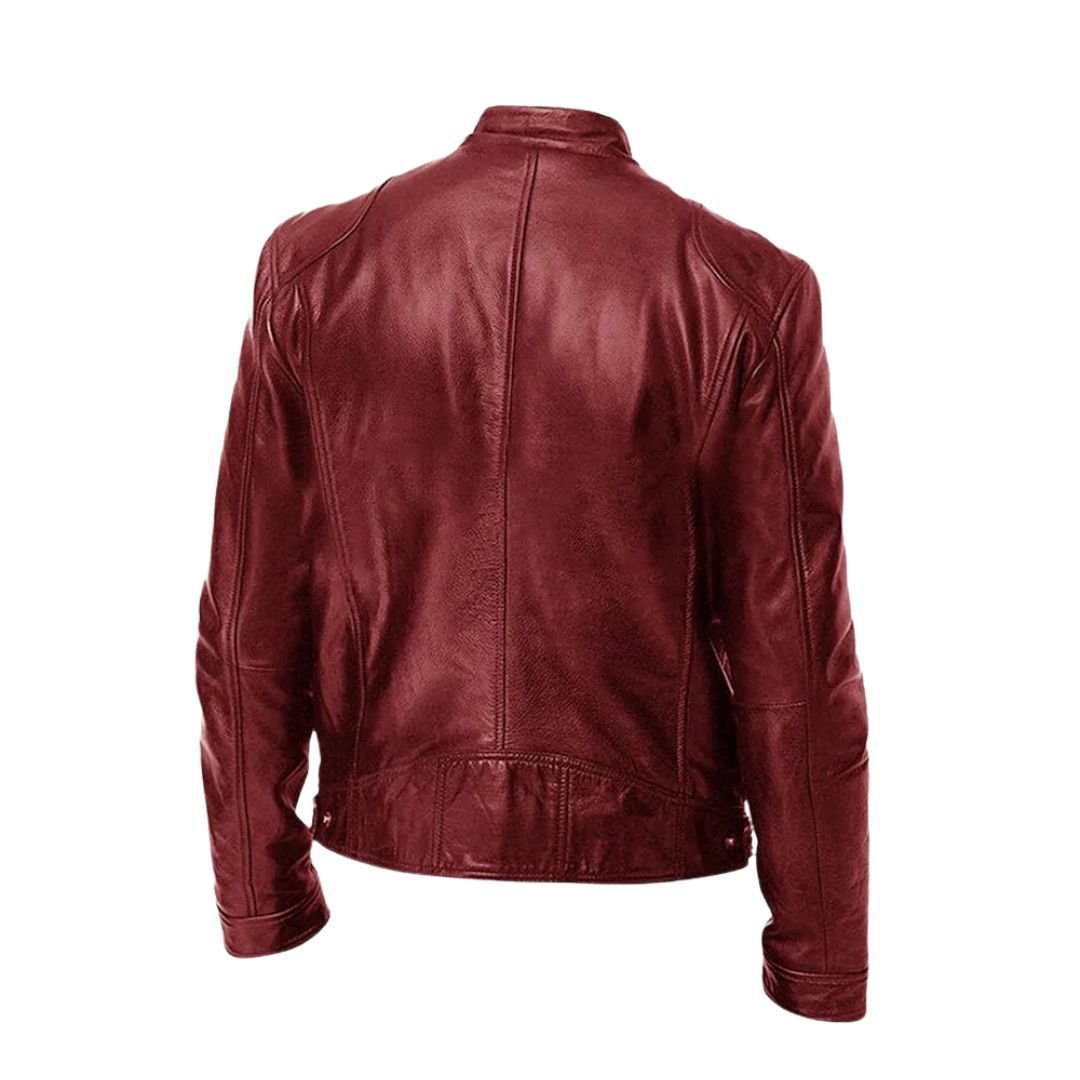 KYLE | Leather jacket with casual fit - Liora Melbourne