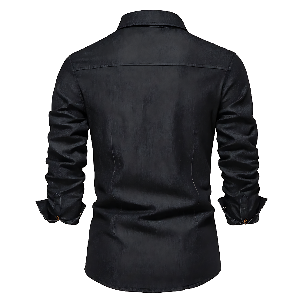 COOPER | Denim jacket with wooden buttons - Liora Melbourne