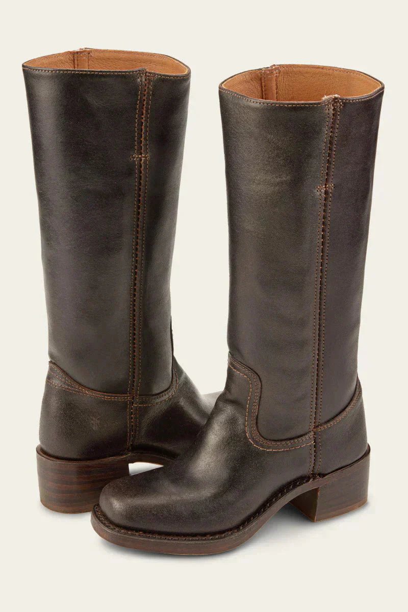 JANE | Western boots with stacked block heel - Liora Melbourne