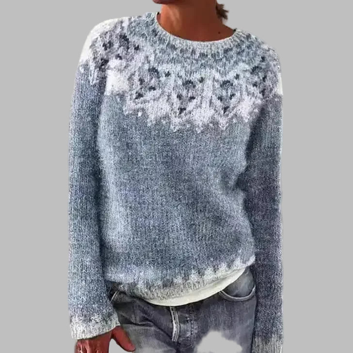 ATHENA | Icelandic knit jumper with patterned design - Liora Melbourne