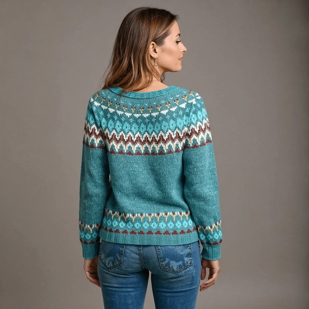 SOFIA | Icelandic jumper with patterned knit - Liora Melbourne