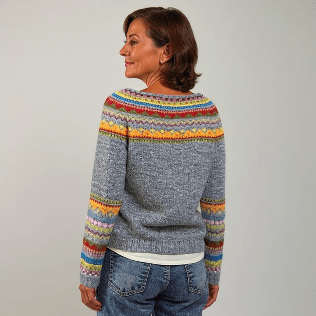 IVY | Icelandic knit jumper with patterned yoke - Liora Melbourne