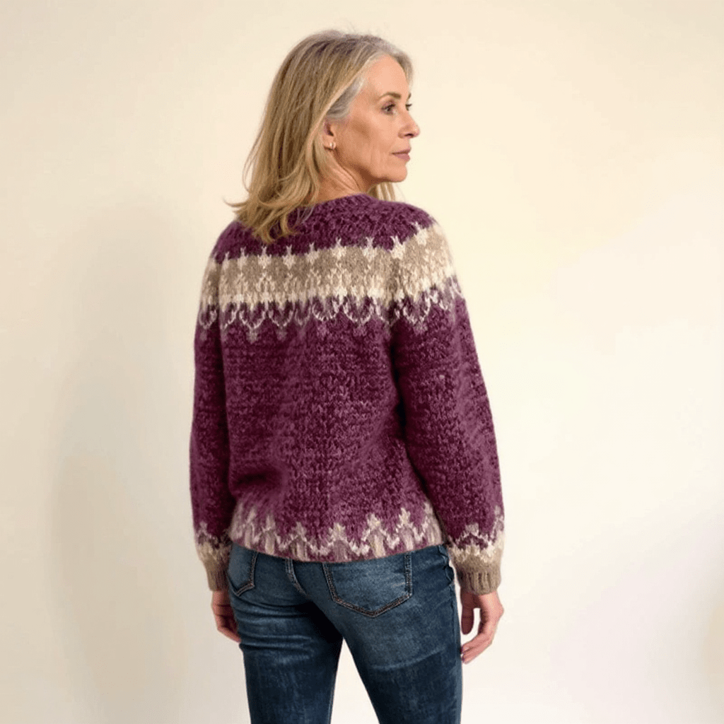 SAMANTHA | Icelandic jumper with patterned knit - Liora Melbourne