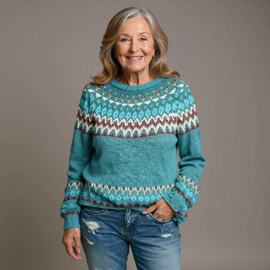 SOFIA | Icelandic jumper with patterned knit - Liora Melbourne