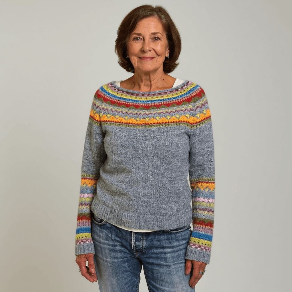 IVY | Icelandic knit jumper with patterned yoke - Liora Melbourne