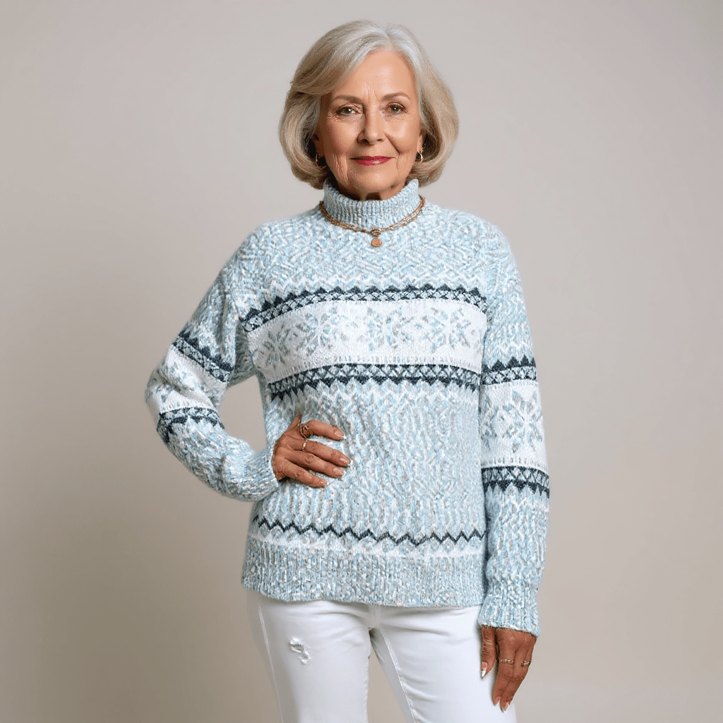 MELANIE | Icelandic knit jumper with patterned design - Liora Melbourne