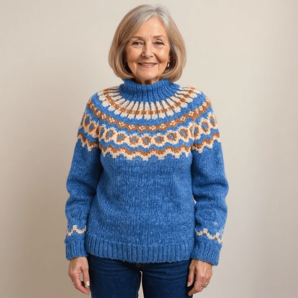 AMARA | Icelandic jumper with patterned design - Liora Melbourne