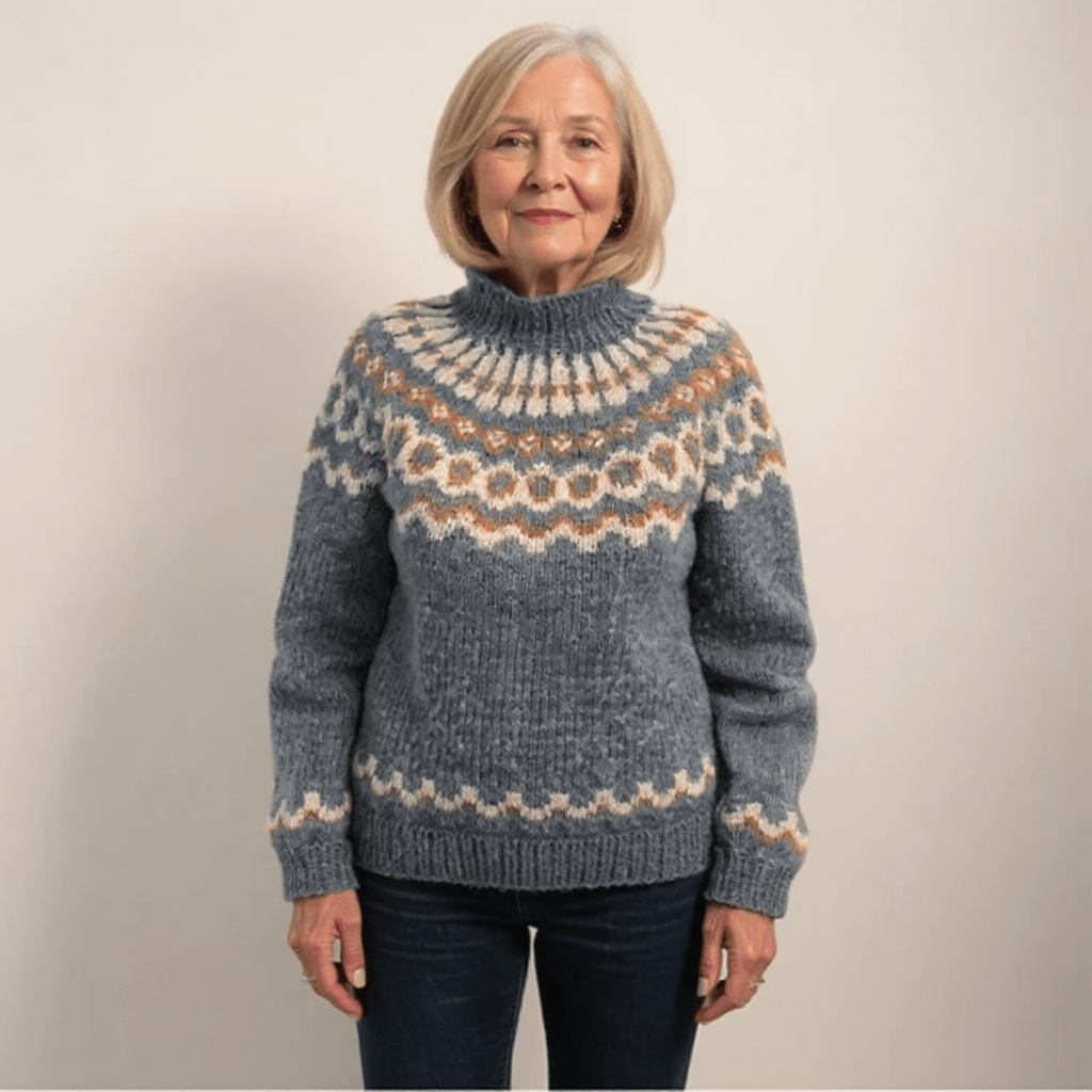 AMARA | Icelandic jumper with patterned design - Liora Melbourne