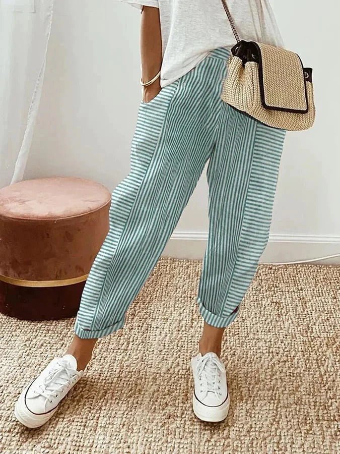 RYLIE | Trousers with vertical stripe - Liora Melbourne