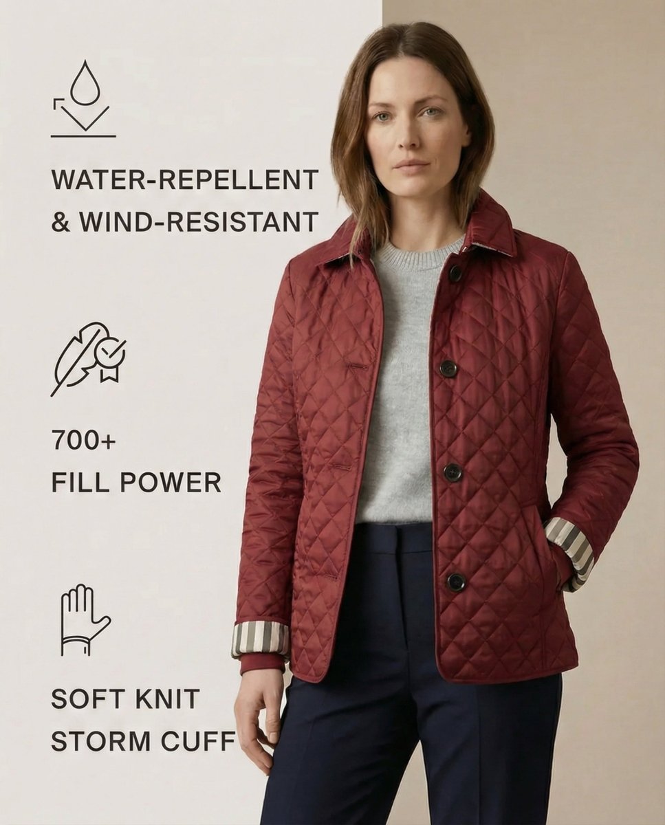 GRACE | Quilted jacket with button-up front - Liora Melbourne
