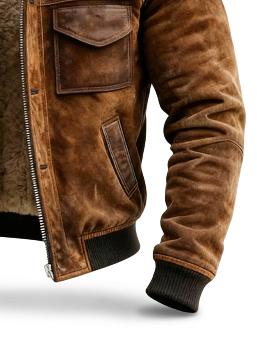 HUNTER | Sherpa-lined leather jacket - Liora Melbourne