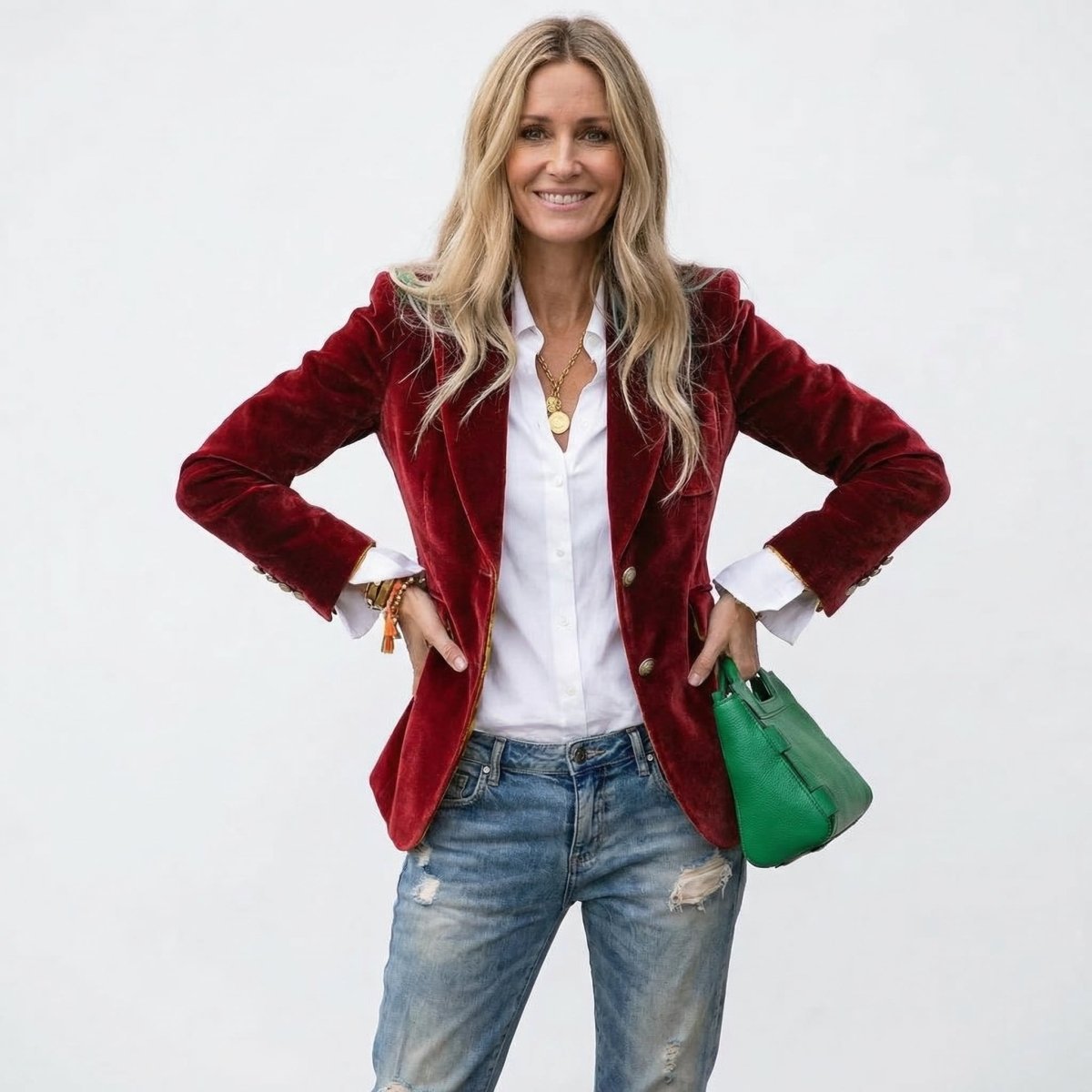 KENDALL | Blazer with gold buttons - Liora Melbourne
