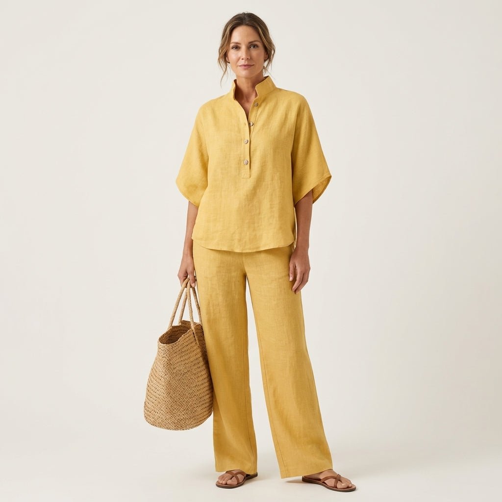 ZERAH | Two-piece set with wide-leg trousers - Liora Melbourne