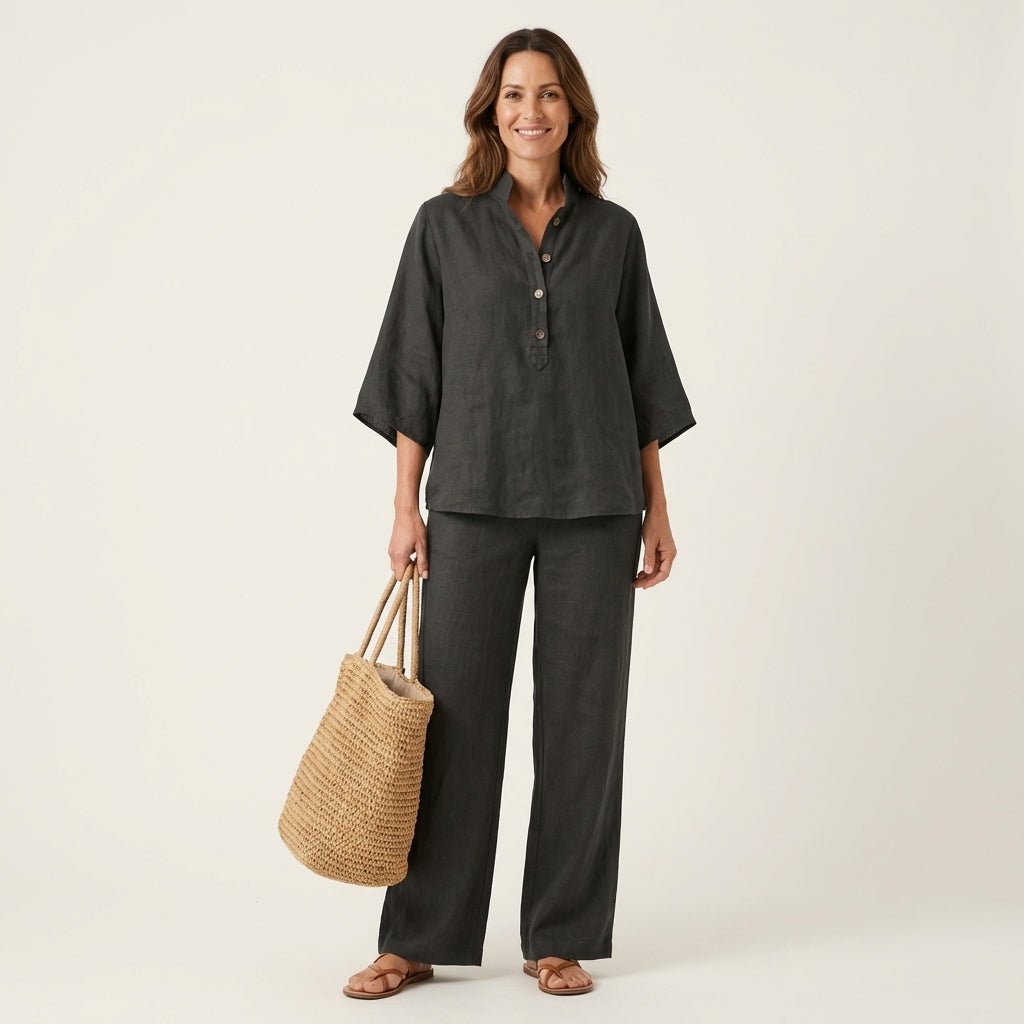 ZERAH | Two-piece set with wide-leg trousers - Liora Melbourne
