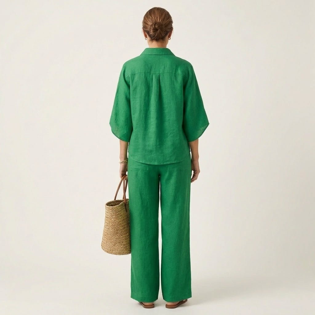 ZERAH | Two-piece set with wide-leg trousers - Liora Melbourne