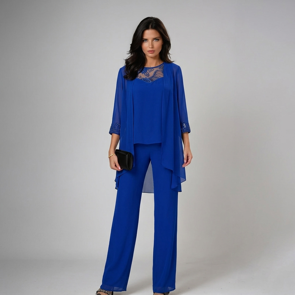 IVA | Three-piece set with wide-leg trousers - Liora Melbourne