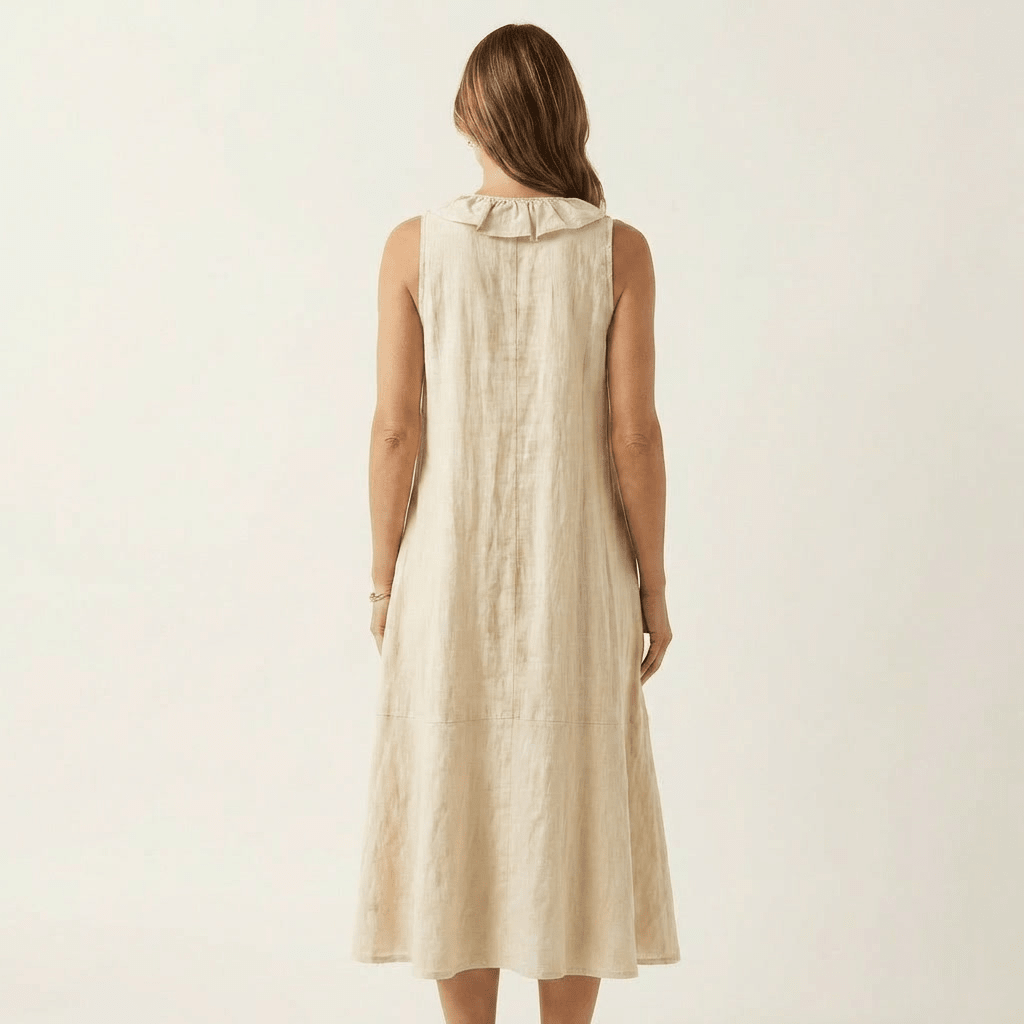 VICKY | Maxi dress with front ruffle - Liora Melbourne