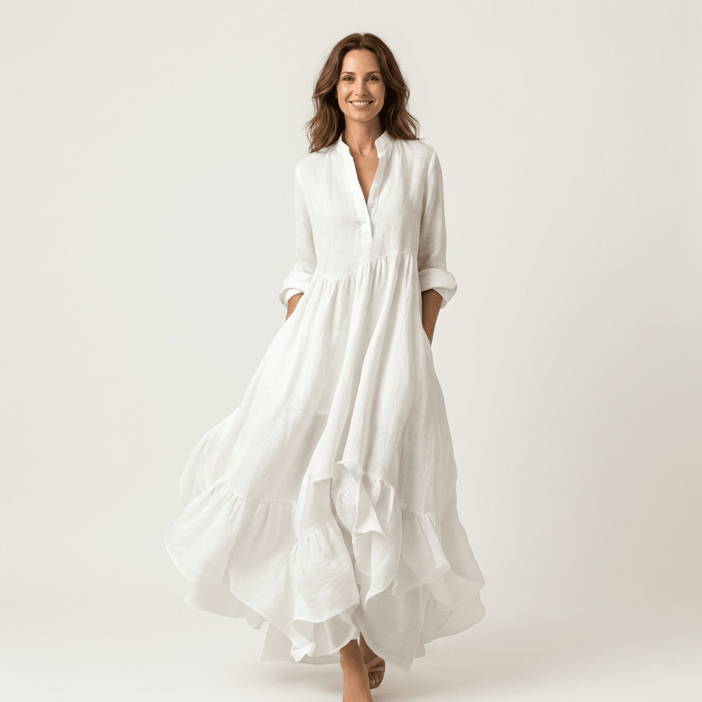 JILANA | Maxi dress with ruffle hem - Liora Melbourne
