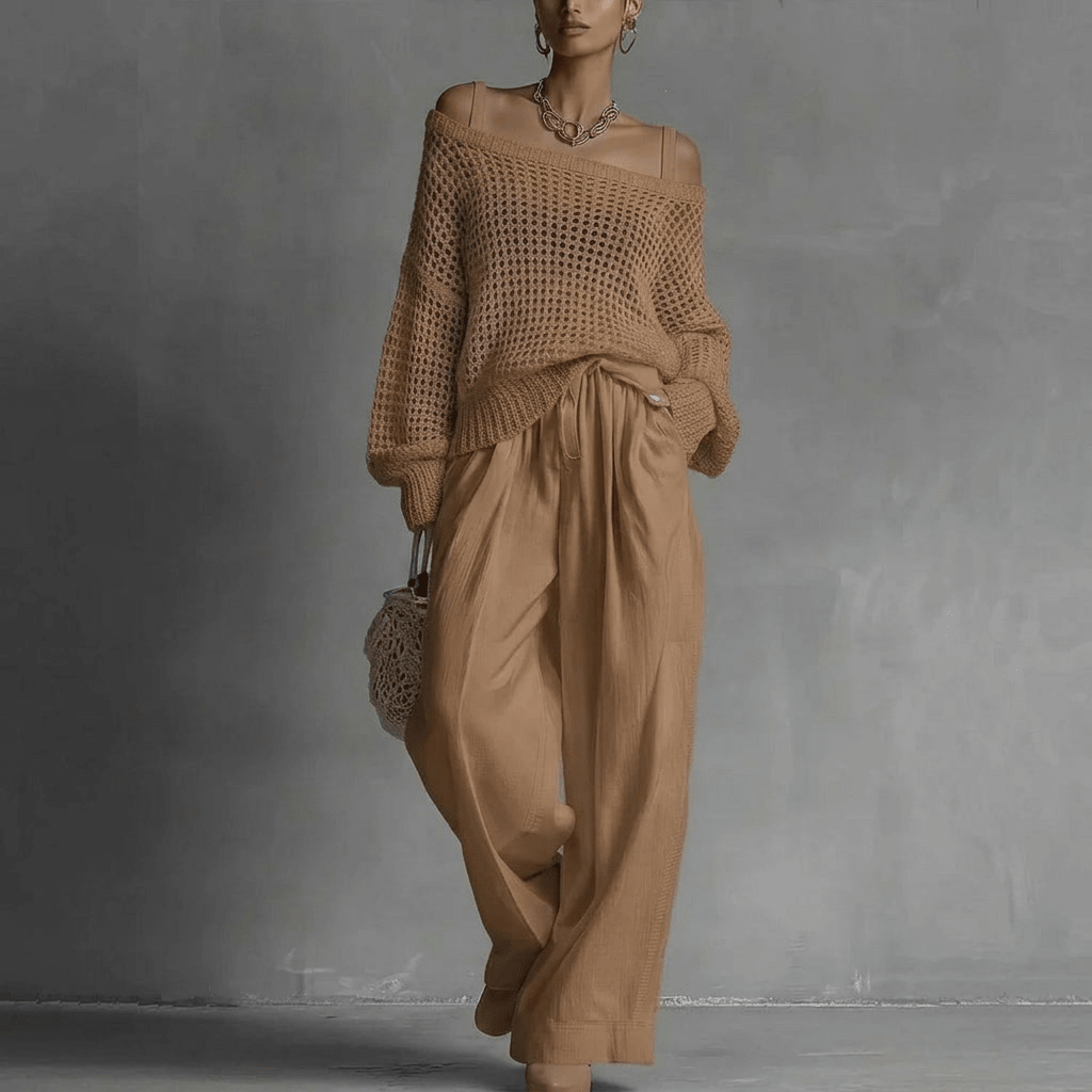 CLARIBEL | Set with wide-leg trousers - Liora Melbourne
