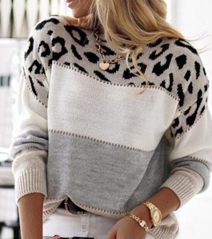 LALUNA | Jumper with leopard print - Liora Melbourne