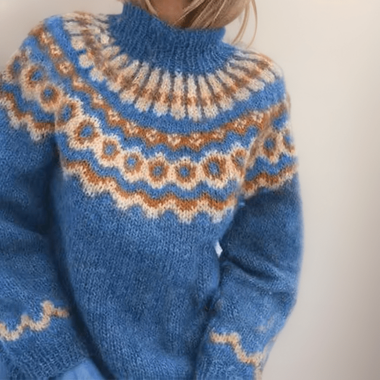 AMARA | Icelandic jumper with patterned design - Liora Melbourne