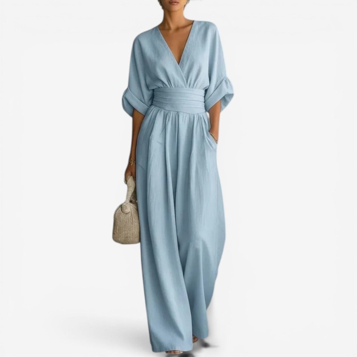 CHESKA | Jumpsuit with cinched waist - Liora Melbourne