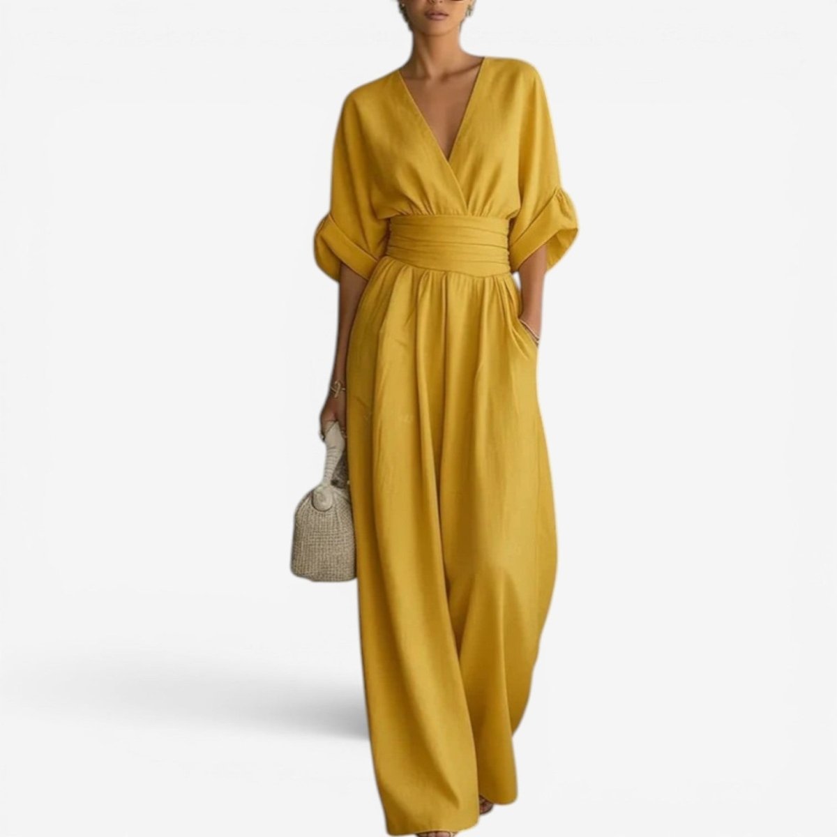 CHESKA | Jumpsuit with cinched waist - Liora Melbourne