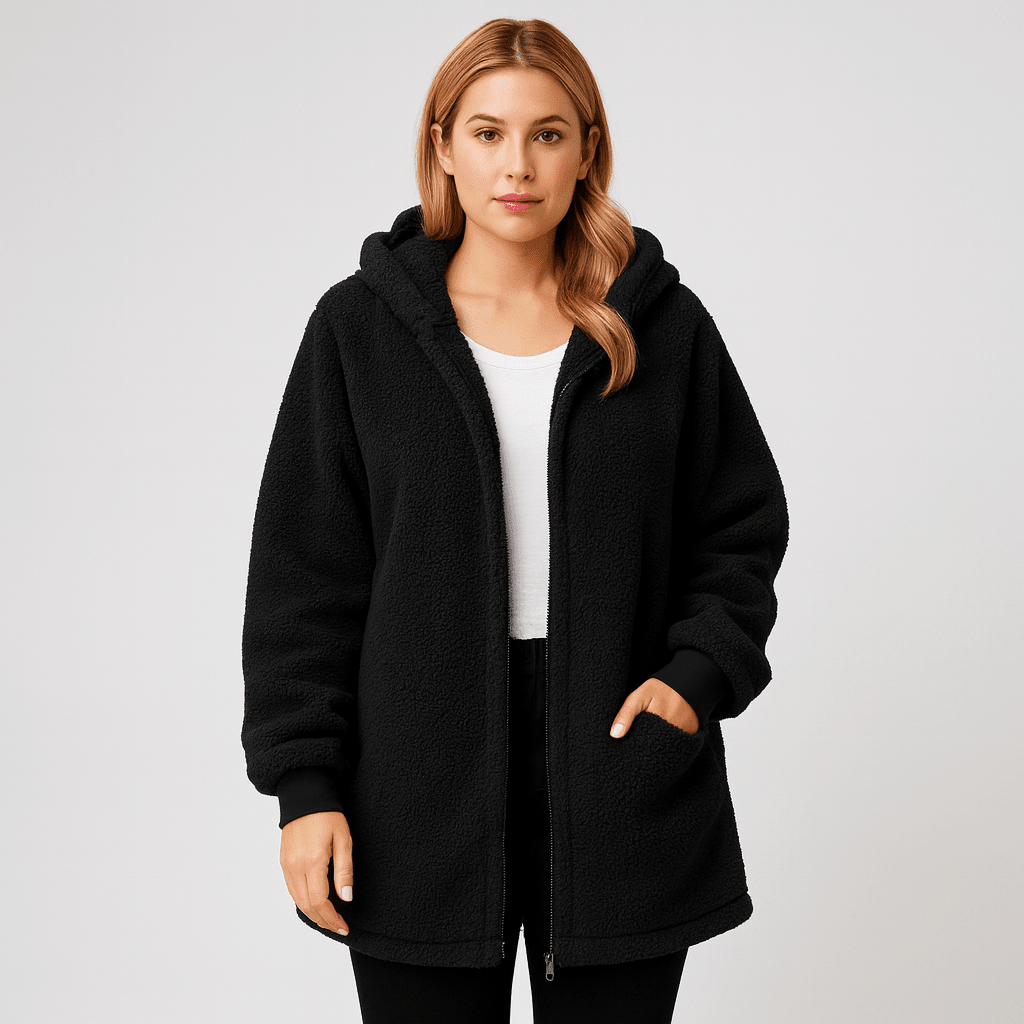 JANE | Teddy coat with plush fabric - Liora Melbourne
