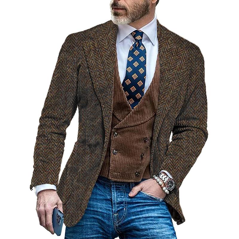 ETHAN | Blazer with herringbone pattern - Liora Melbourne