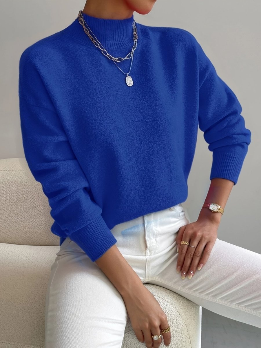 ELEANOR | Polo neck jumper with ribbed cuffs - Liora Melbourne