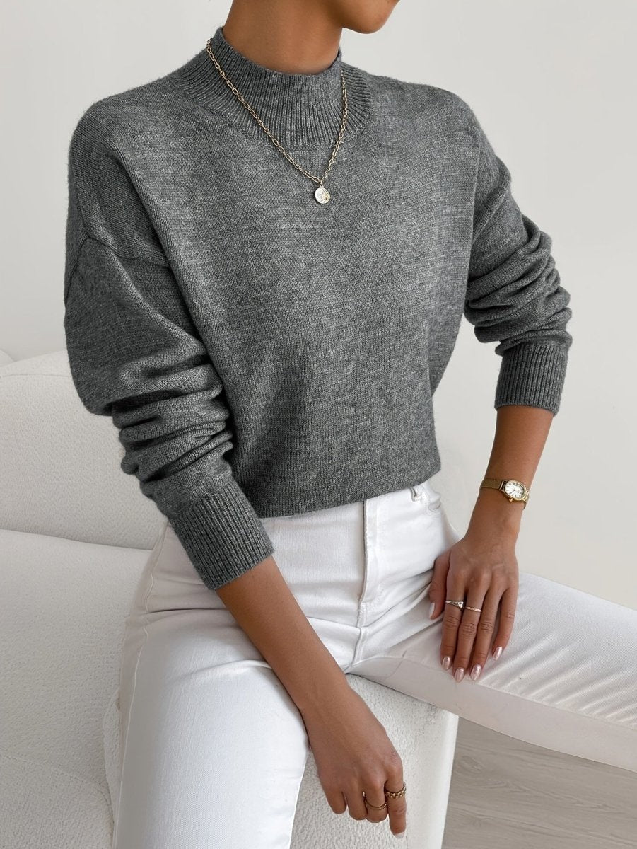 ELEANOR | Polo neck jumper with ribbed cuffs - Liora Melbourne