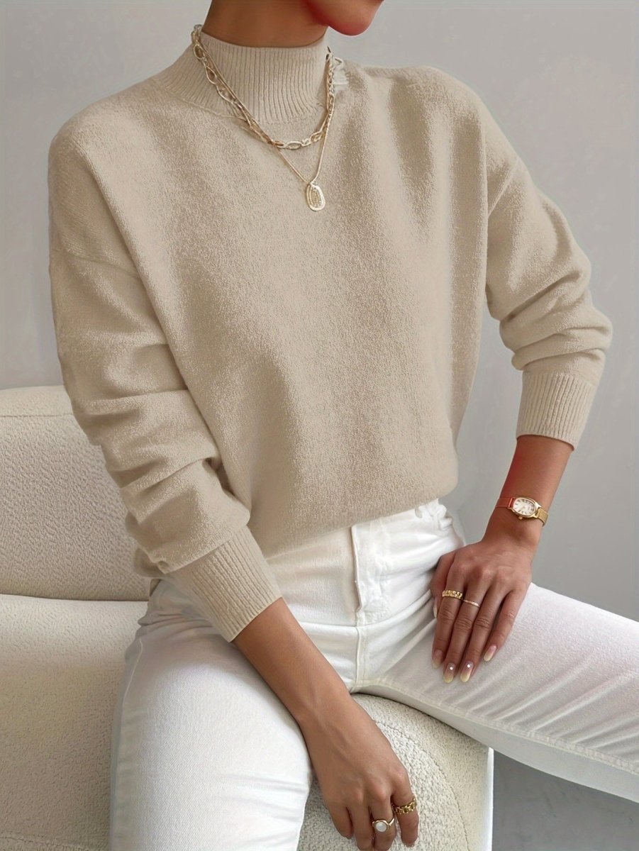 ELEANOR | Polo neck jumper with ribbed cuffs - Liora Melbourne