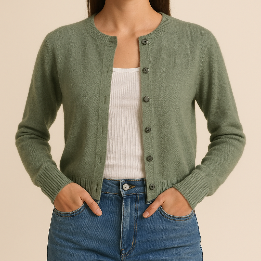 MORNINGTON | Button-front cardigan with ribbed trims