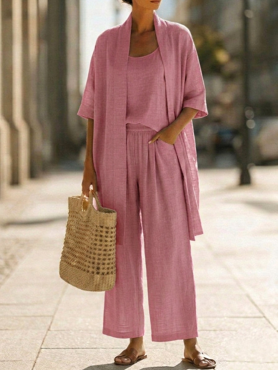 ISLA | Set with relaxed wide-leg pants - Liora Melbourne