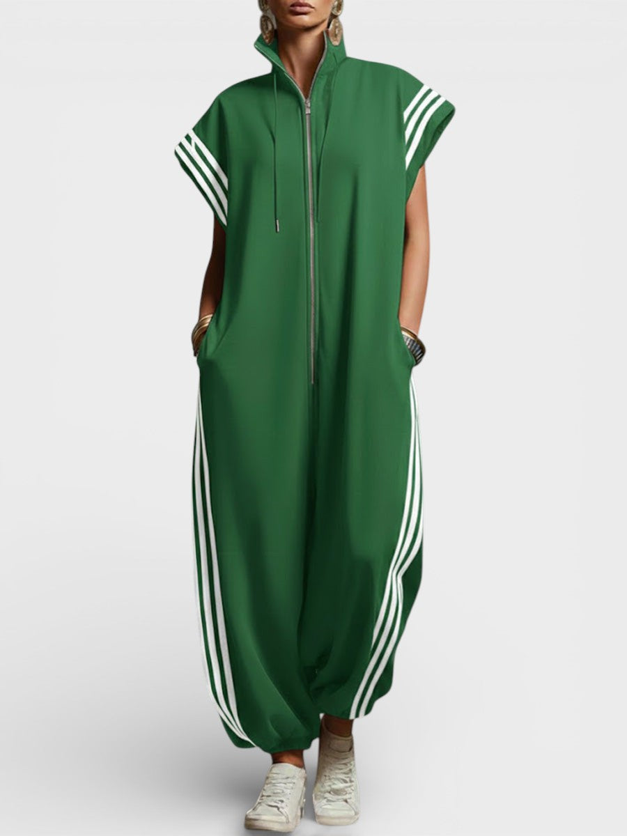 VALERIA | Jumpsuit with zip neckline - Liora Melbourne