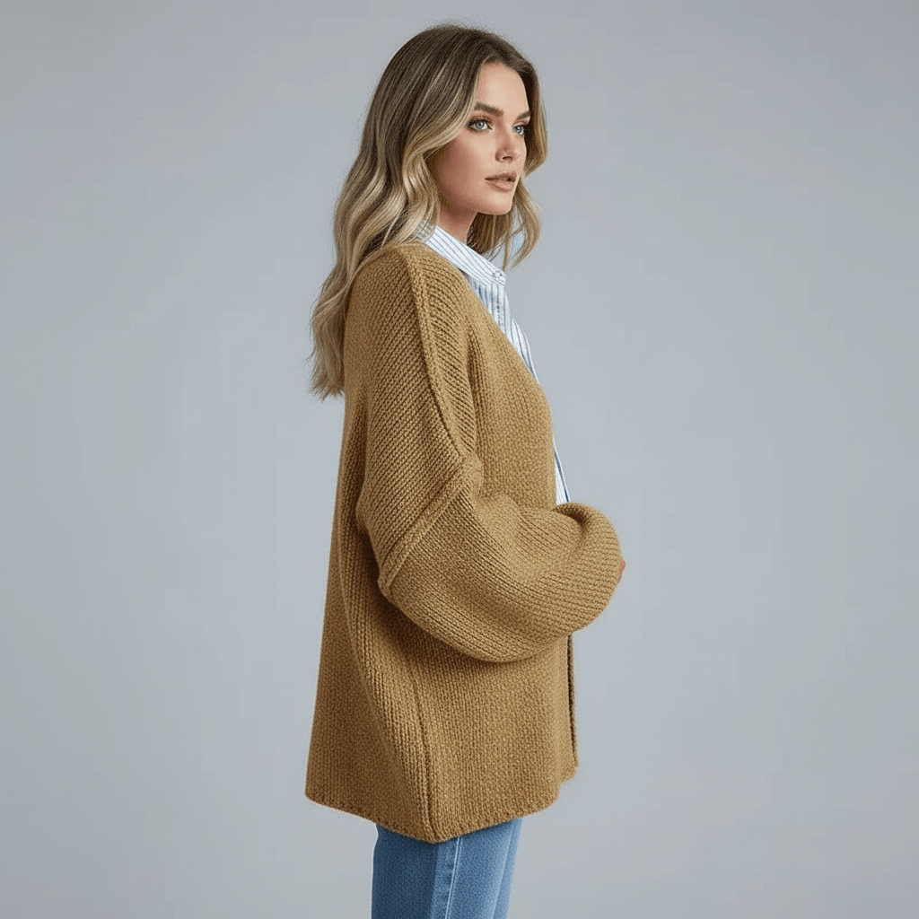 SUMMER | Oversized cardigan with dropped shoulders - Liora Melbourne