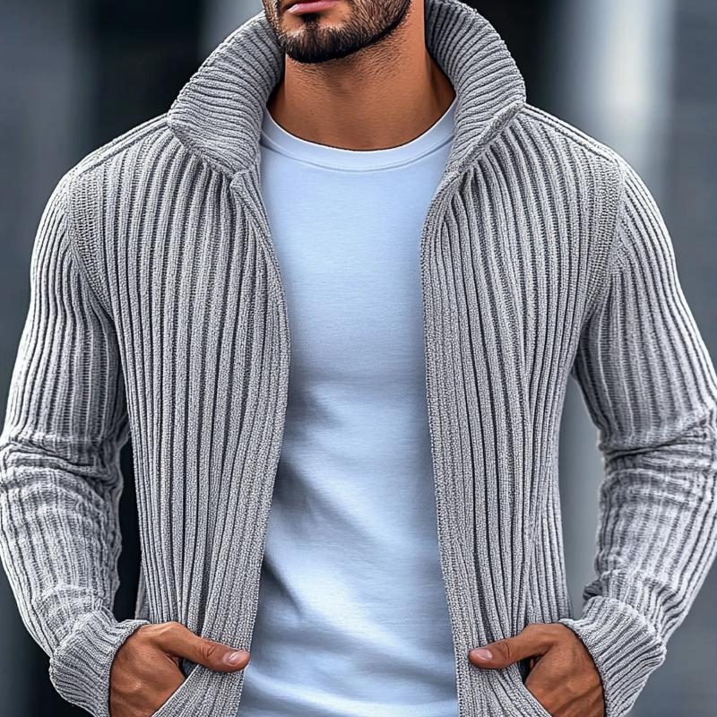 MILO | Knit cardigan with stand collar - Liora Melbourne